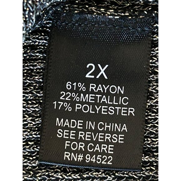 LU NYC Holiday Sparkle Dress Size 2X Zipper Closure - Picture 8 of 11